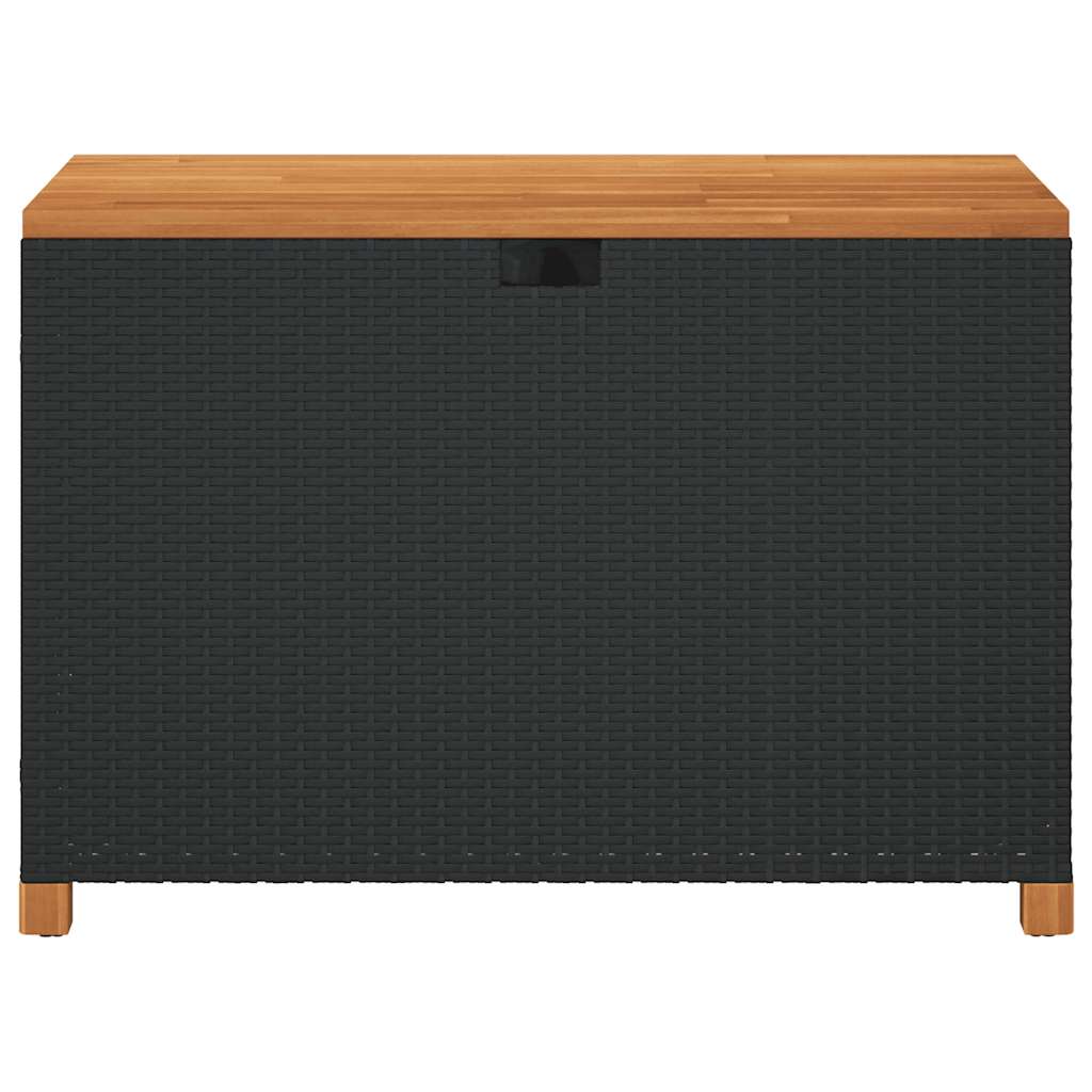 8721012308213_g_en_hd_2 vidaXL Garden Storage Box Black 110x55x63 cm Poly Rattan Acacia Wood - Image 4