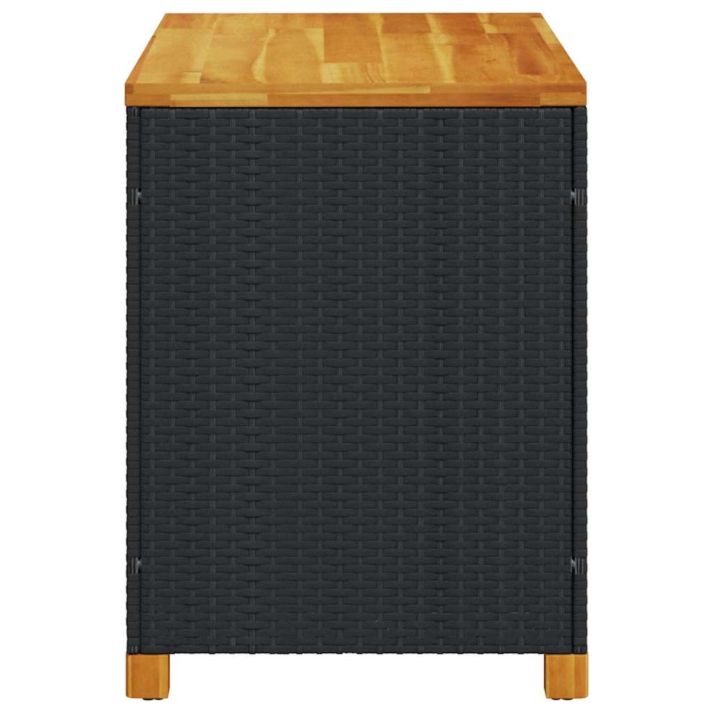 8721012308213_g_en_hd_3 vidaXL Garden Storage Box Black 110x55x63 cm Poly Rattan Acacia Wood - Image 5