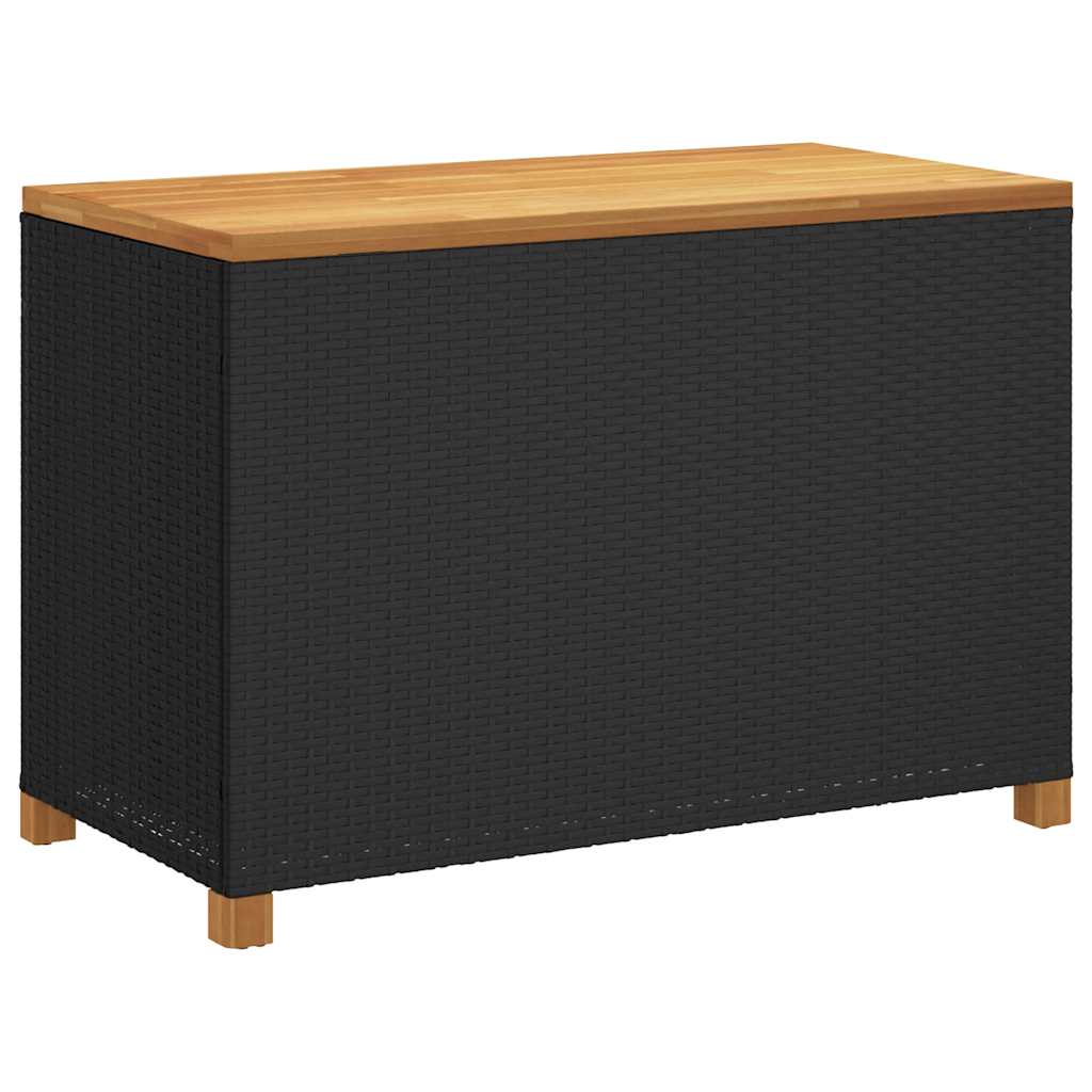 8721012308213_g_en_hd_4 vidaXL Garden Storage Box Black 110x55x63 cm Poly Rattan Acacia Wood - Image 6
