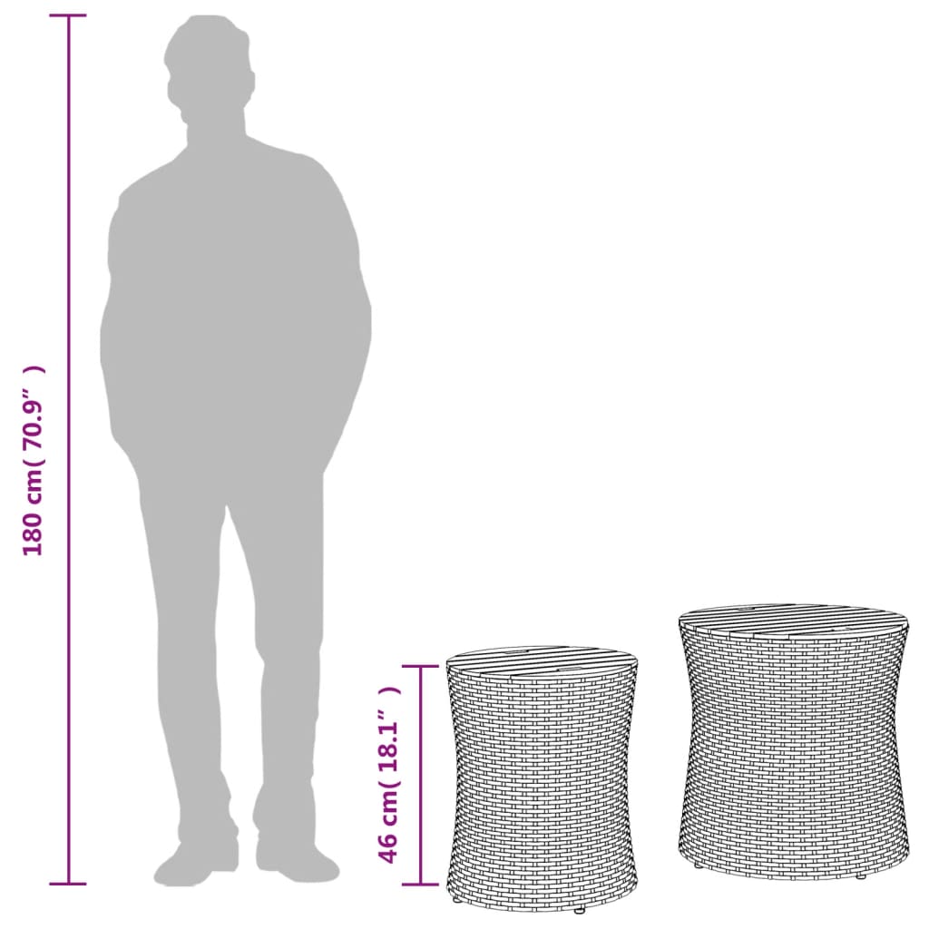 8721012308244_g_en_hd_8 vidaXL Garden Side Tables 2 pcs with Wooden Top Black Poly Rattan - Image 10