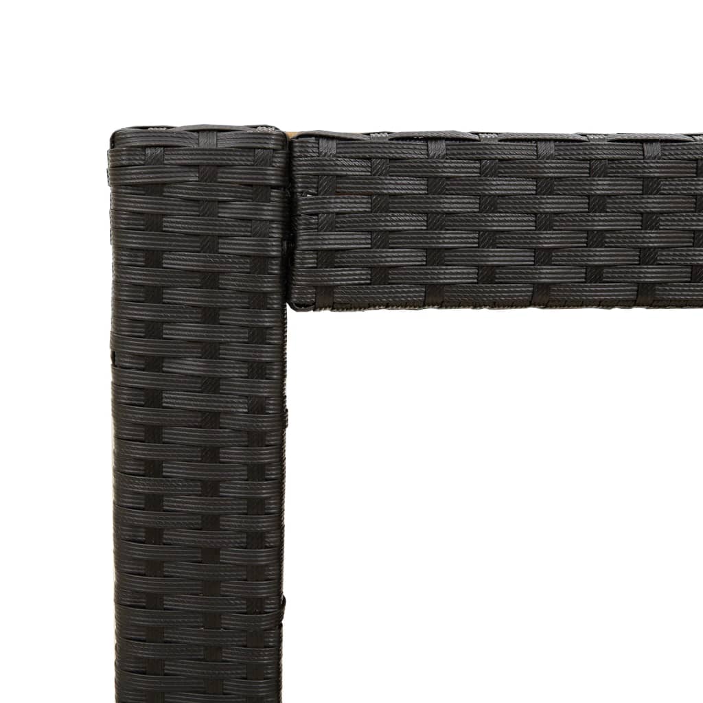 8721012308428_g_en_hd_7 vidaXL Garden Side Table with Wooden Top Black 100x40x75 cm Poly Rattan - Image 9