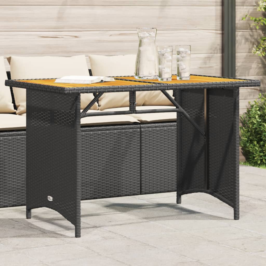 8721012308916_m_en_hd_1 vidaXL Garden Table with Wooden Top Black 110x68x70 cm Poly Rattan - Image 1