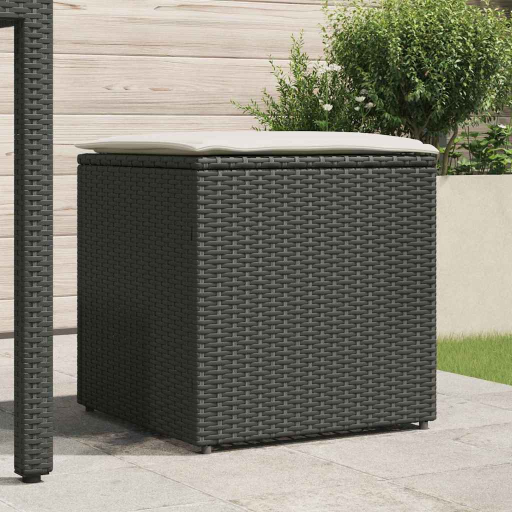8721012309050_mo-im_en_hd_2 vidaXL Cushion Box with Storage Black 50 x 50 x 50 cm Poly Rattan - Image 3