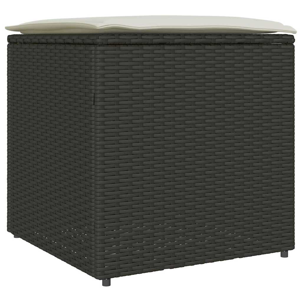 8721012309050_wbg-an-m_en_hd_1 vidaXL Cushion Box with Storage Black 50 x 50 x 50 cm Poly Rattan - Image 2
