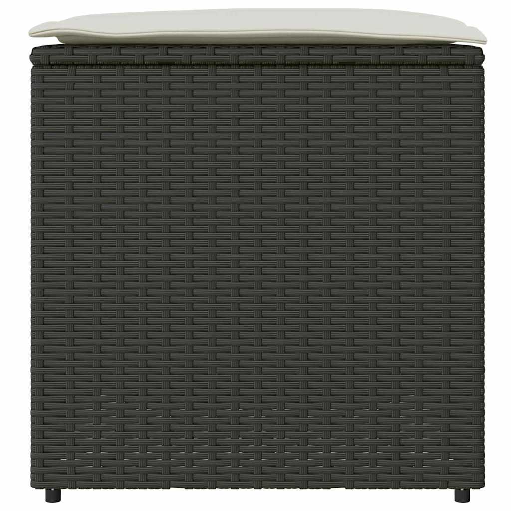 8721012309050_wbg-fr_en_hd_4 vidaXL Cushion Box with Storage Black 50 x 50 x 50 cm Poly Rattan - Image 5