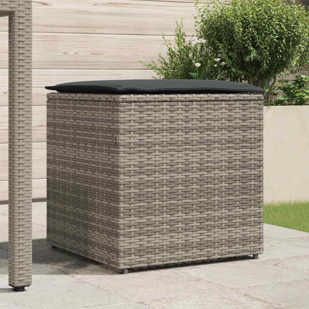 8721012309074_mo-im_en_hd_2 vidaXL Cushion Box with Storage Grey 50 x 50 x 50 cm Poly Rattan - Image 3