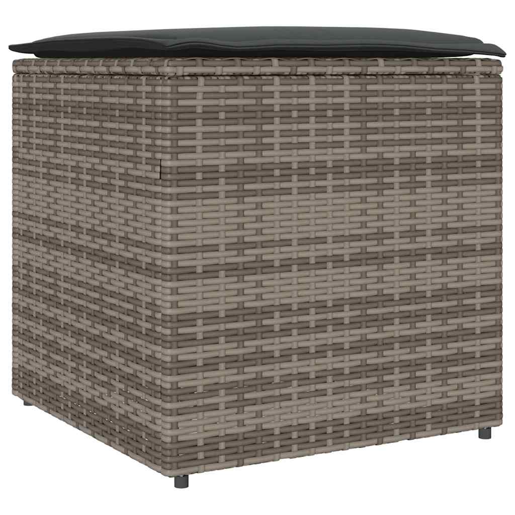 8721012309074_wbg-an-m_en_hd_1 vidaXL Cushion Box with Storage Grey 50 x 50 x 50 cm Poly Rattan - Image 2