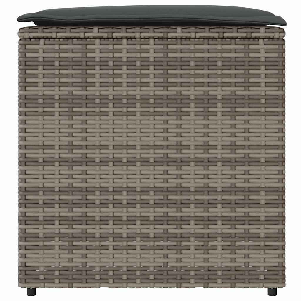 8721012309074_wbg-fr_en_hd_4 vidaXL Cushion Box with Storage Grey 50 x 50 x 50 cm Poly Rattan - Image 5