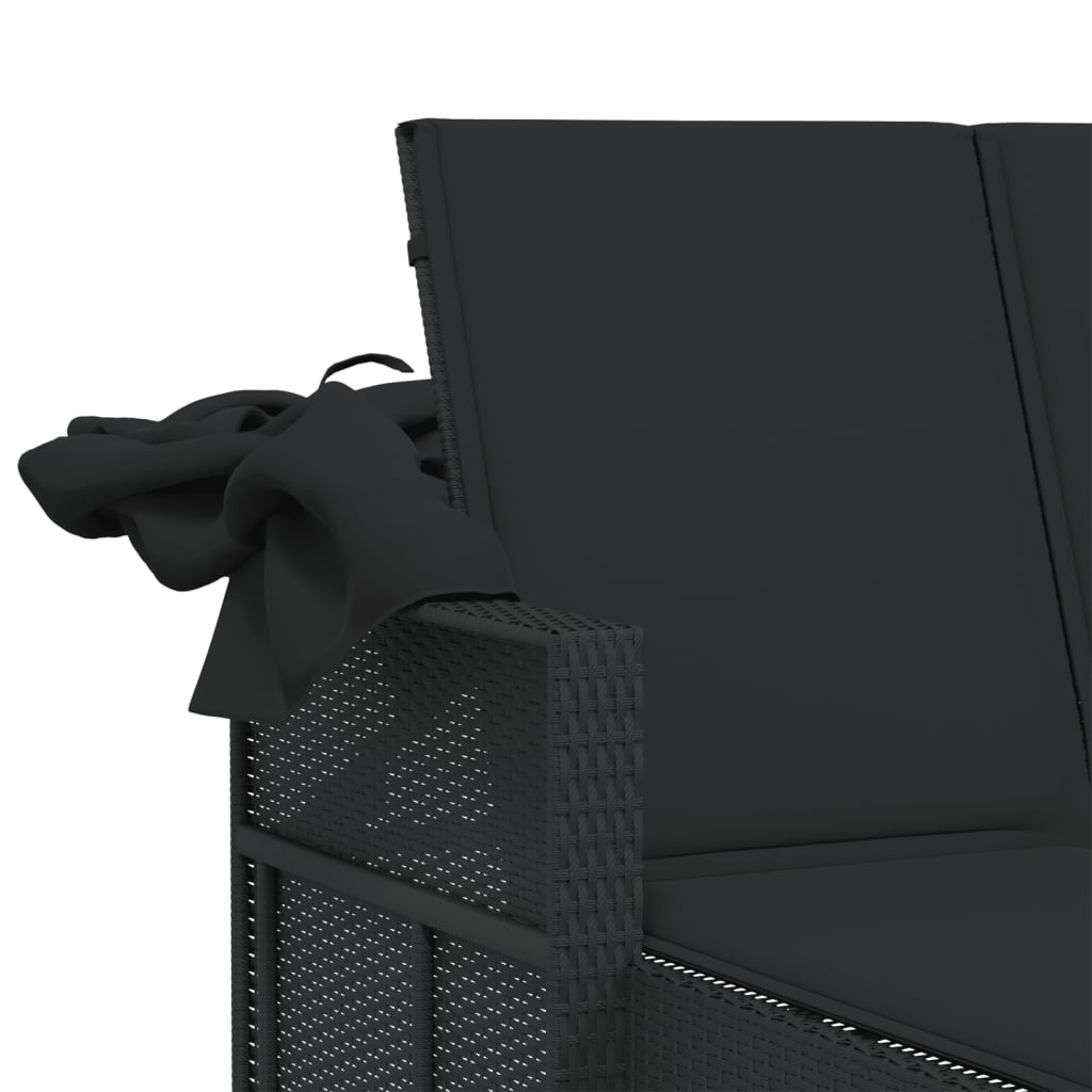 8721012309791_g_en_hd_8 vidaXL Double Sun Lounger with Canopy and Cushions Black Poly Rattan - Image 10