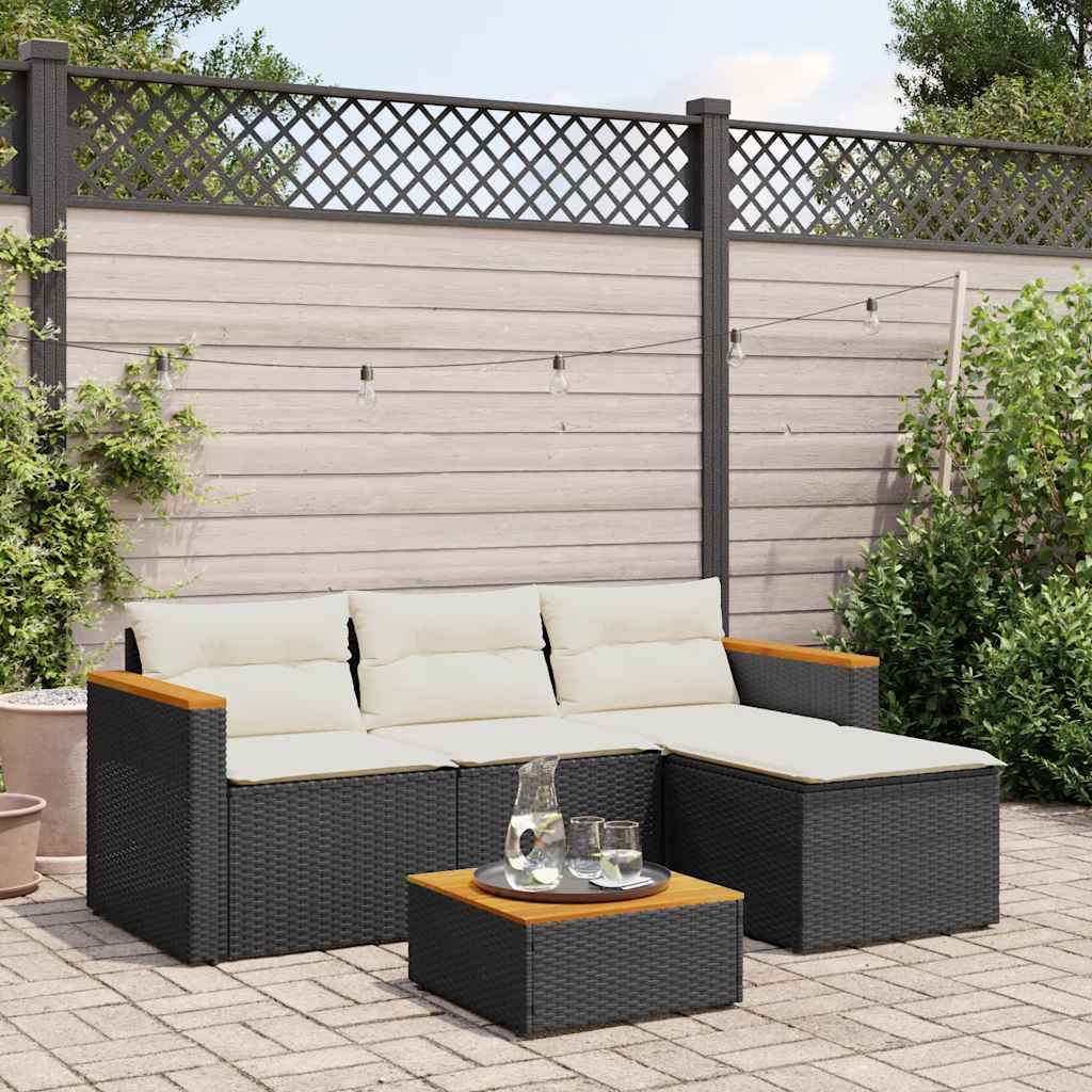 8721012309982_m_en_hd_1 vidaXL 3 Piece Garden Sofa Set with Cushions Black Poly Rattan - Image 1