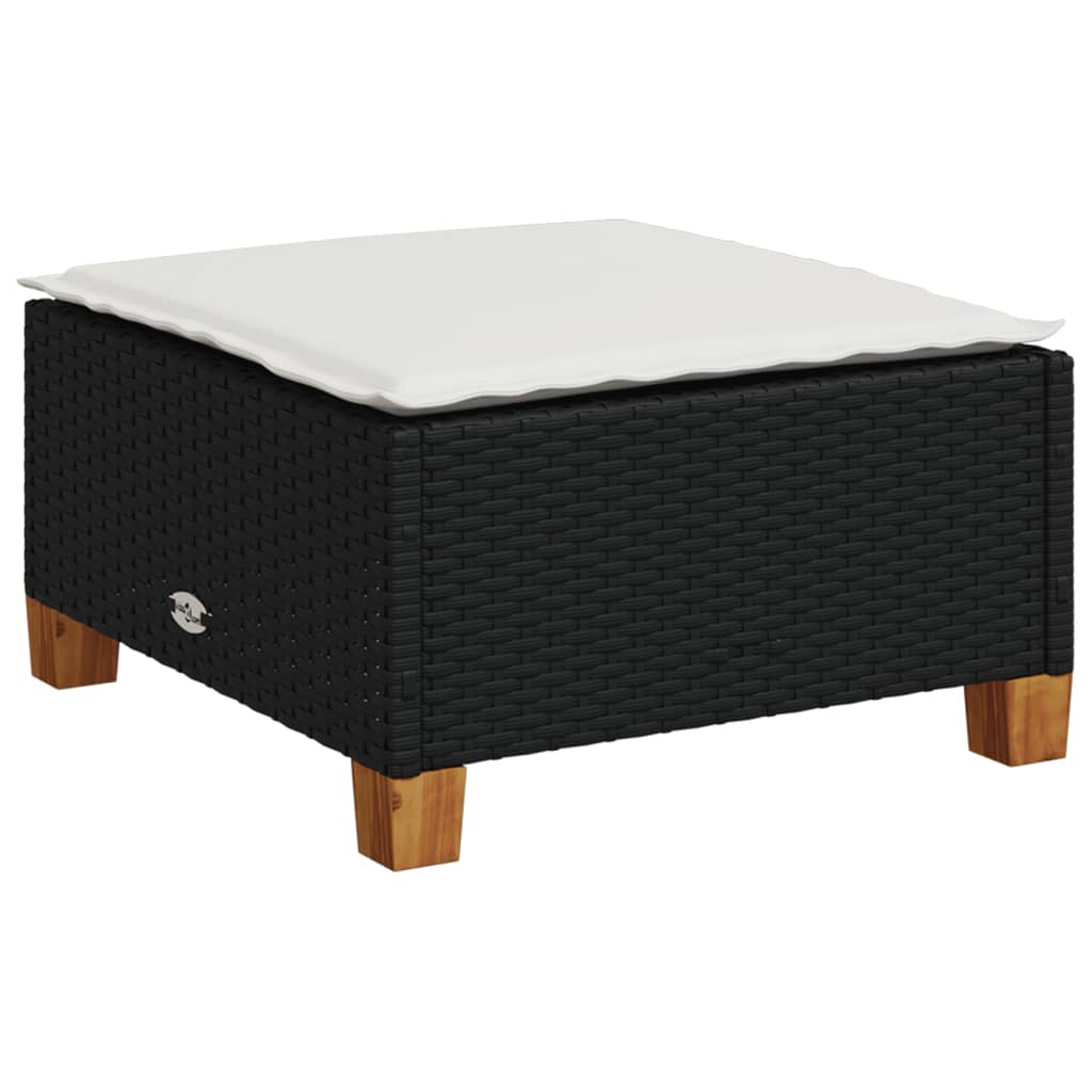 8721012311534_a_en_hd_1 vidaXL Garden Stool with Cushion Black 63.5x56x32 cm Poly Rattan - Image 2