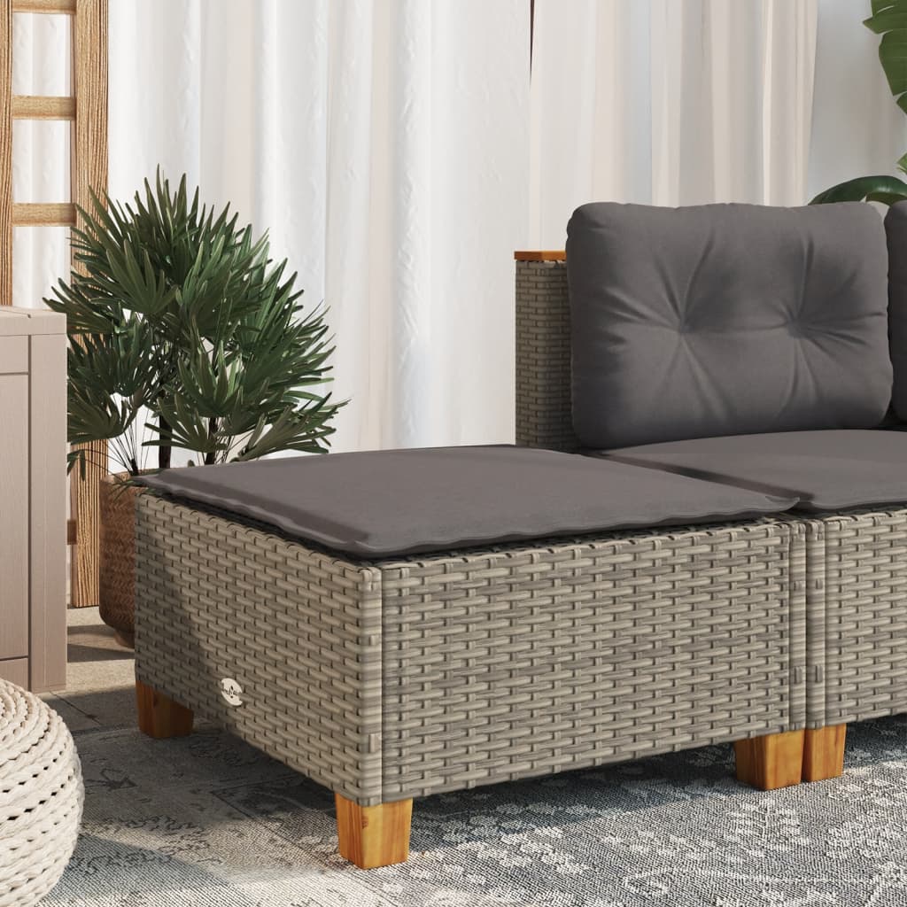8721012311541_g_en_hd_1 vidaXL Garden Stool with Cushion Grey 63.5x56x32 cm Poly Rattan - Image 3