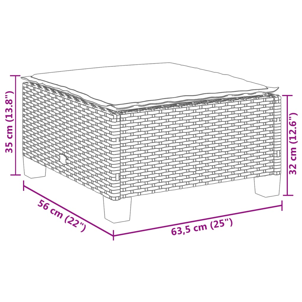 8721012311558_g_en_hd_6 vidaXL Garden Stool with Cushion Beige 63.5x56x32 cm Poly Rattan - Image 8