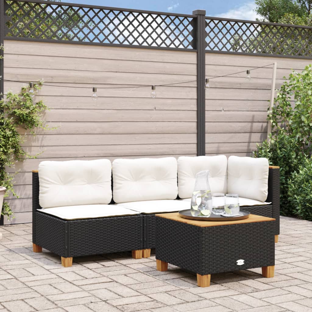 8721012311626_m_en_hd_1 vidaXL Garden Sofa with Cushions 3-Seater Black Poly Rattan - Image 1