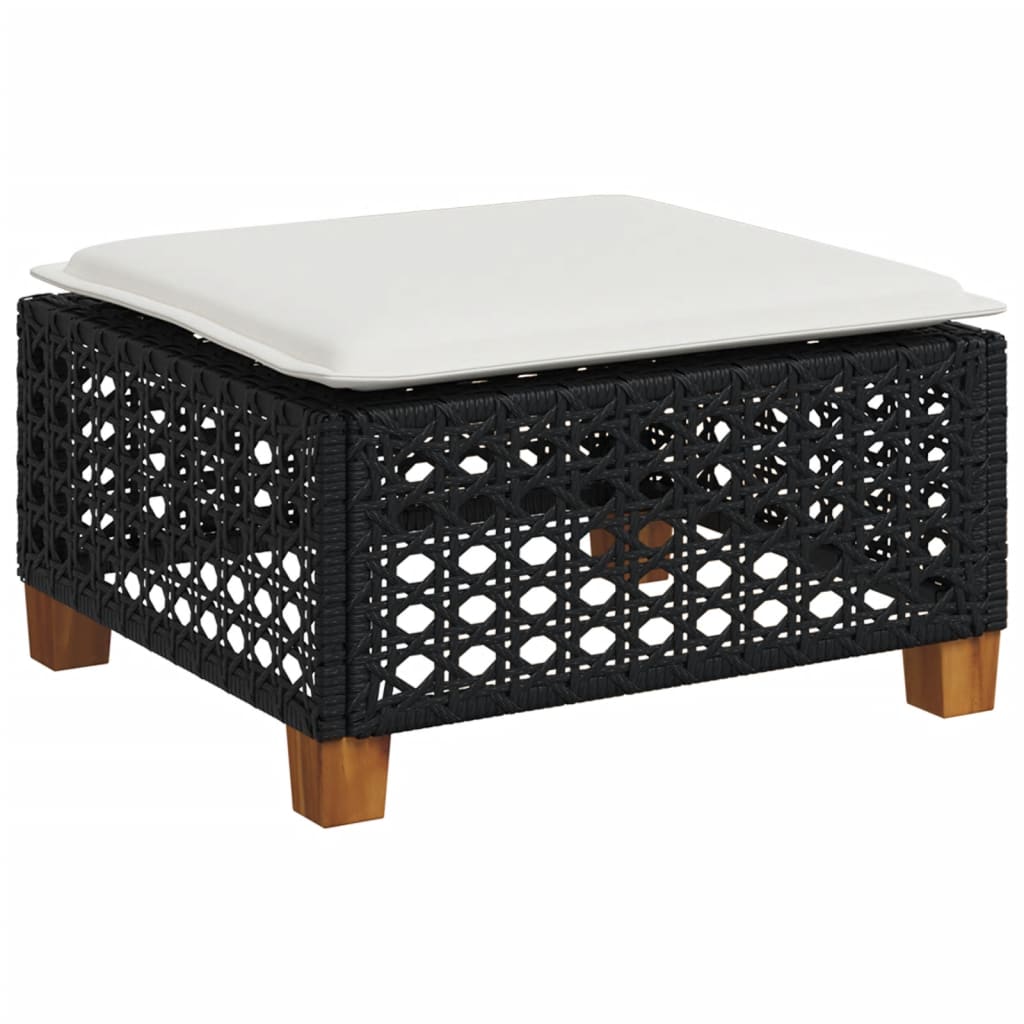 8721012311749_a_en_hd_1 vidaXL Garden Stool with Cushion Black 63.5x56x32 cm Poly Rattan - Image 2