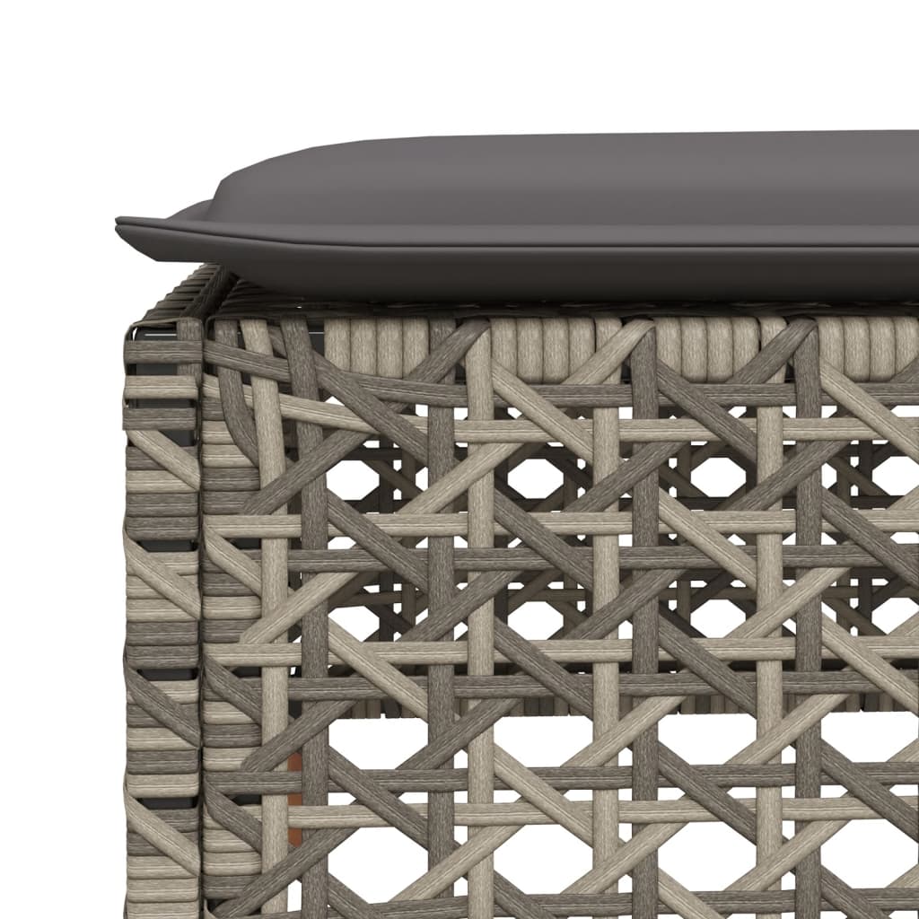 8721012311756_g_en_hd_5 vidaXL Garden Stool with Cushion Grey 63.5x56x32 cm Poly Rattan - Image 7