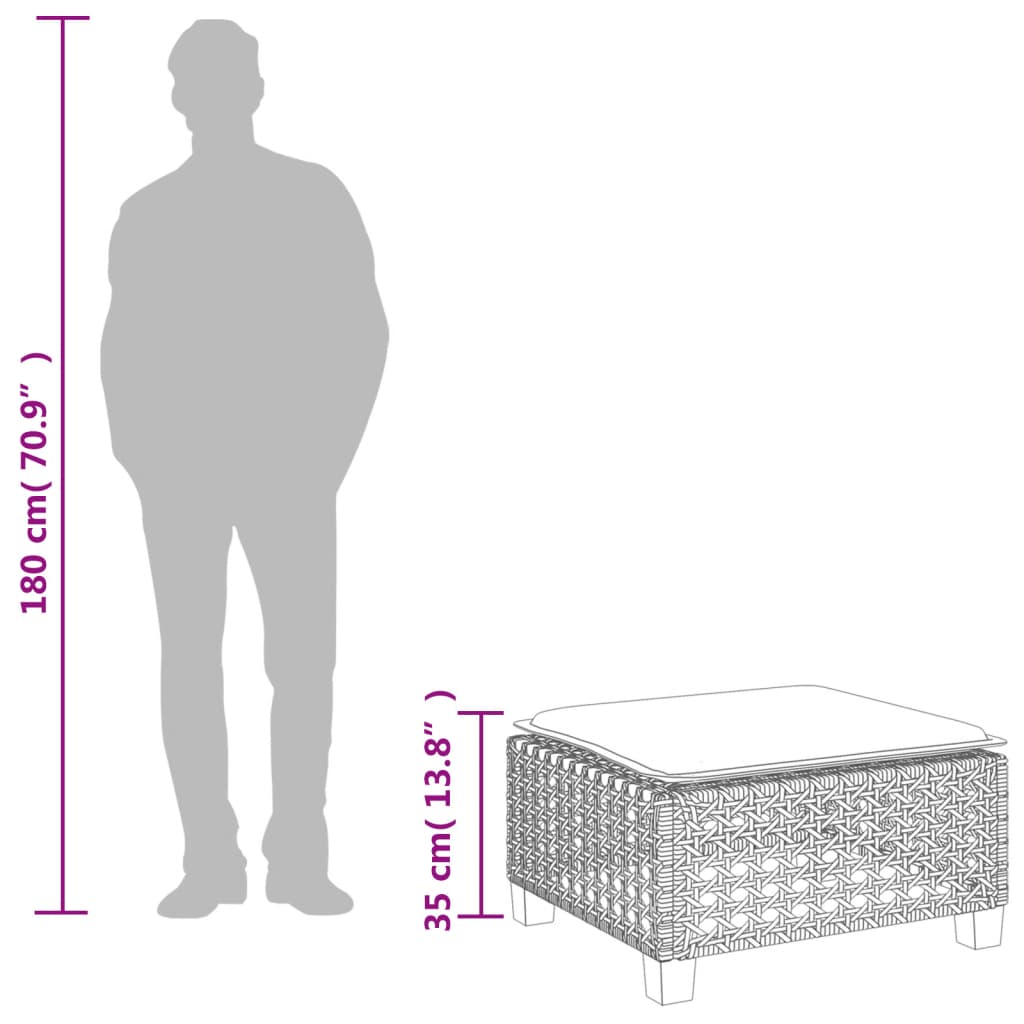 8721012311756_g_en_hd_6 vidaXL Garden Stool with Cushion Grey 63.5x56x32 cm Poly Rattan - Image 8