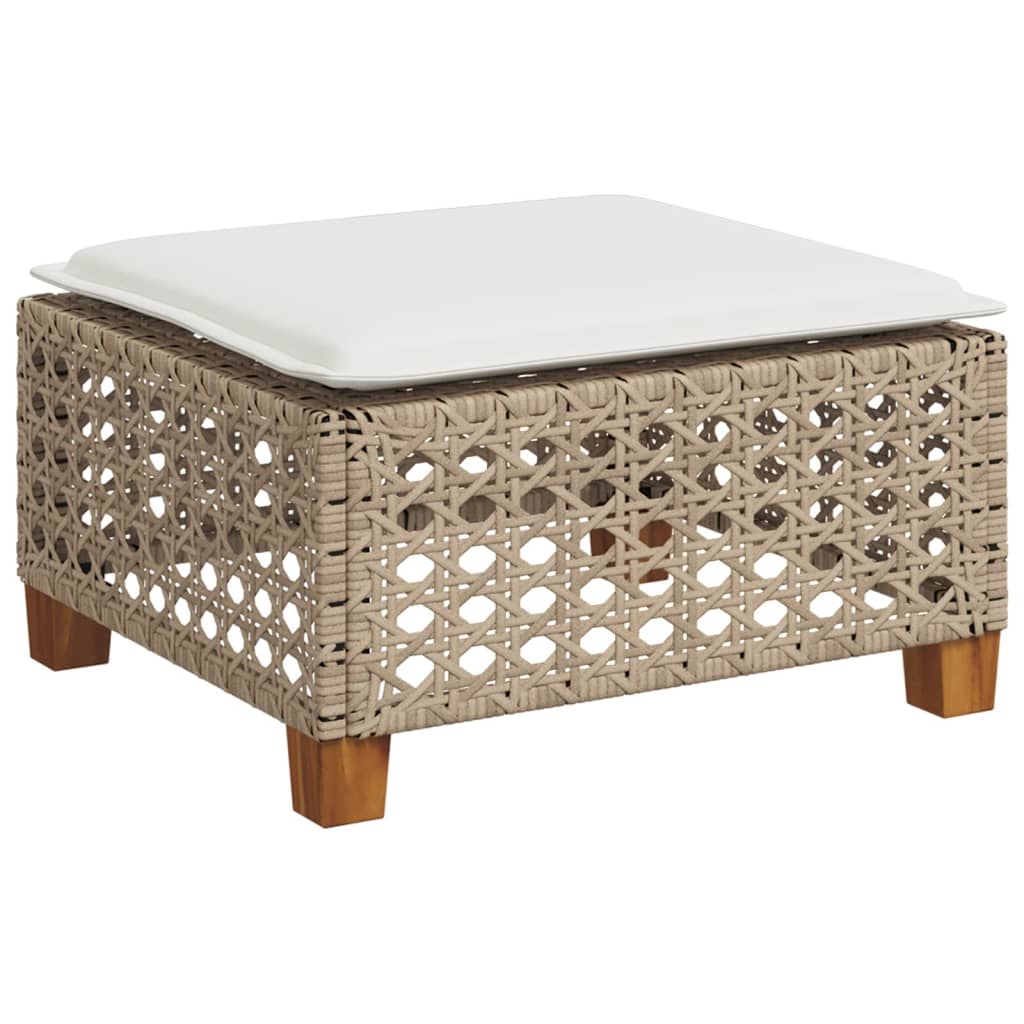 8721012311763_a_en_hd_1 vidaXL Garden Stool with Cushion Beige 63.5x56x32 cm Poly Rattan - Image 2