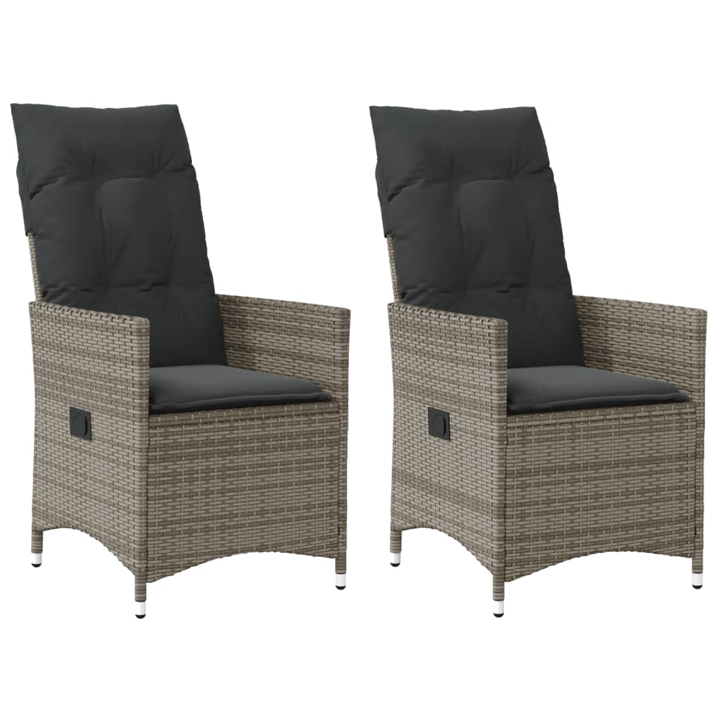 8721012313057_a_en_hd_1 vidaXL Reclining Garden Chairs 2 pcs with Cushions Grey Poly Rattan - Image 1