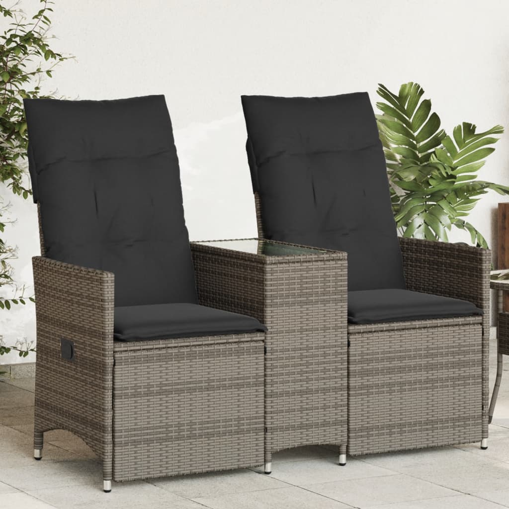 8721012313408_m_en_hd_1 vidaXL Reclining Garden Sofa 2-Seater with Table Grey Poly Rattan - Image 1