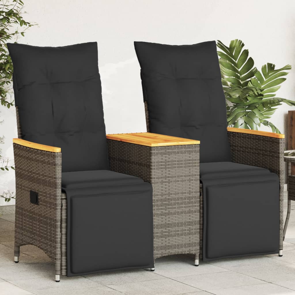 8721012313514_m_en_hd_1 vidaXL Reclining Garden Sofa 2-Seater with Table Grey Poly Rattan - Image 1