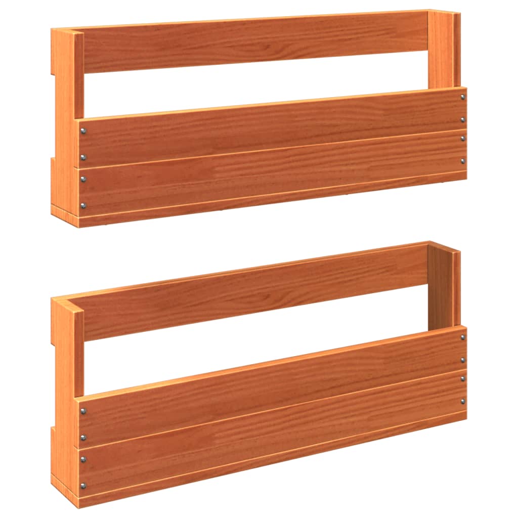 8721012315464_a_en_hd_1 vidaXL Wall-mounted Shoe Racks 2 pcs Wax Brown 59x8.5x23.5 cm Solid Wood Pine - Image 2