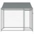 vidaXL Dog Cage with Roof and Door Grey 2x2x2 m Galvanised Steel - Image 4