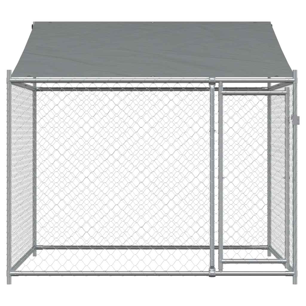 8721012315631_g_en_hd_2 vidaXL Dog Cage with Roof and Door Grey 2x2x2 m Galvanised Steel - Image 4