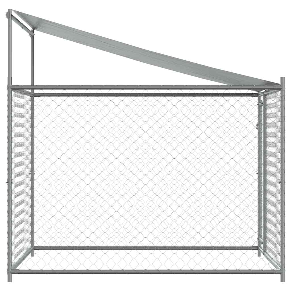 8721012315631_g_en_hd_3 vidaXL Dog Cage with Roof and Door Grey 2x2x2 m Galvanised Steel - Image 5