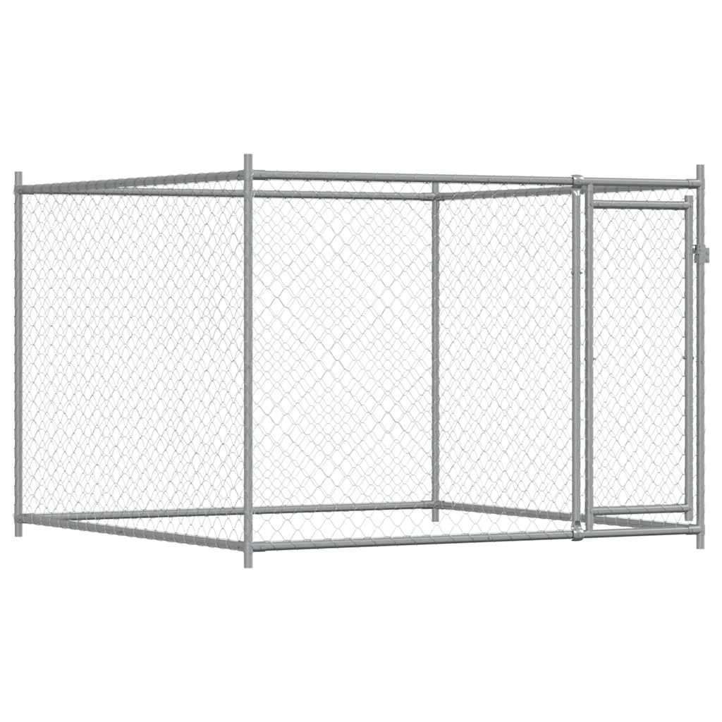 8721012315662_a_en_hd_1 vidaXL Dog Cage with Door Grey 2x2x1.5 m Galvanised Steel - Image 2