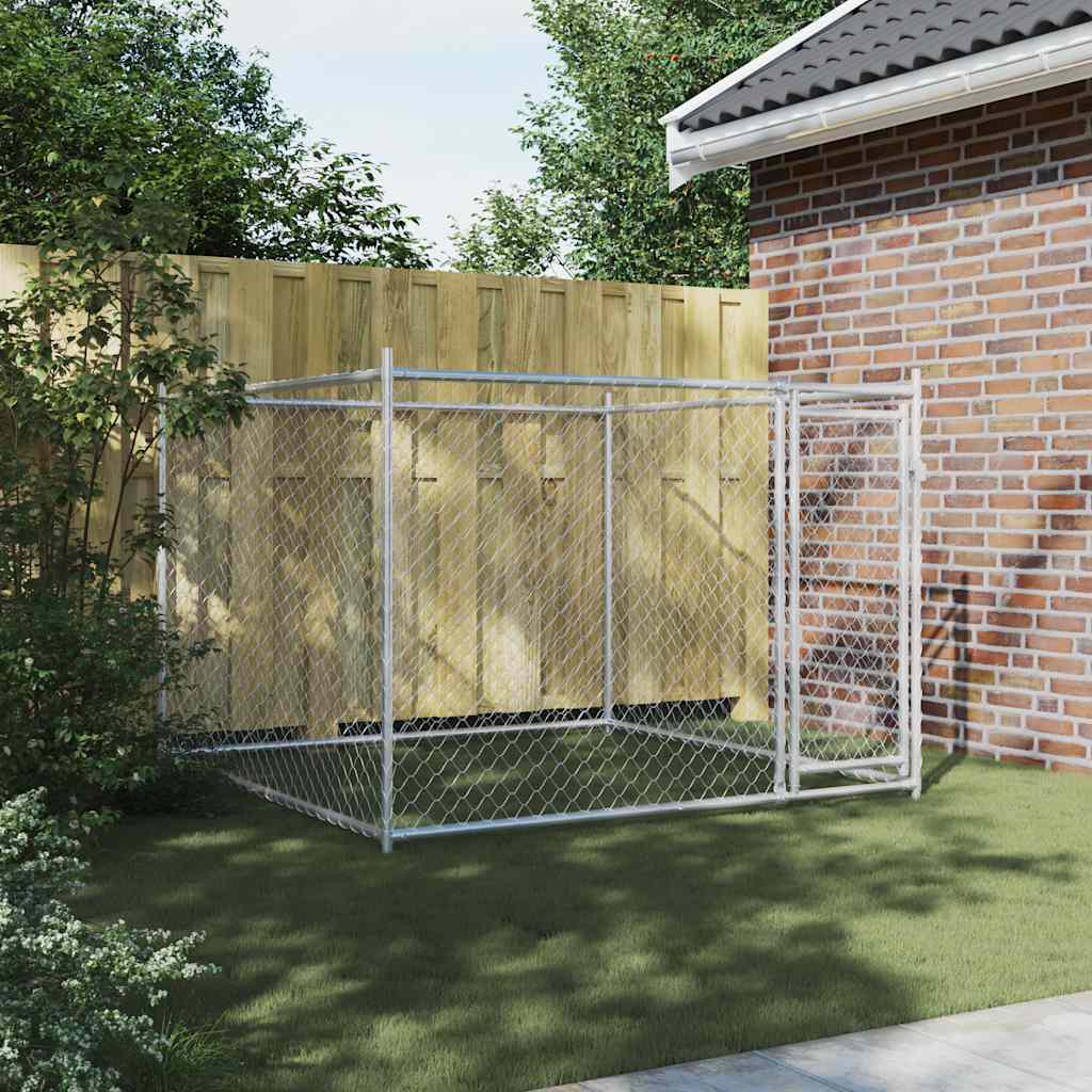 8721012315662_g_en_hd_1 vidaXL Dog Cage with Door Grey 2x2x1.5 m Galvanised Steel - Image 3