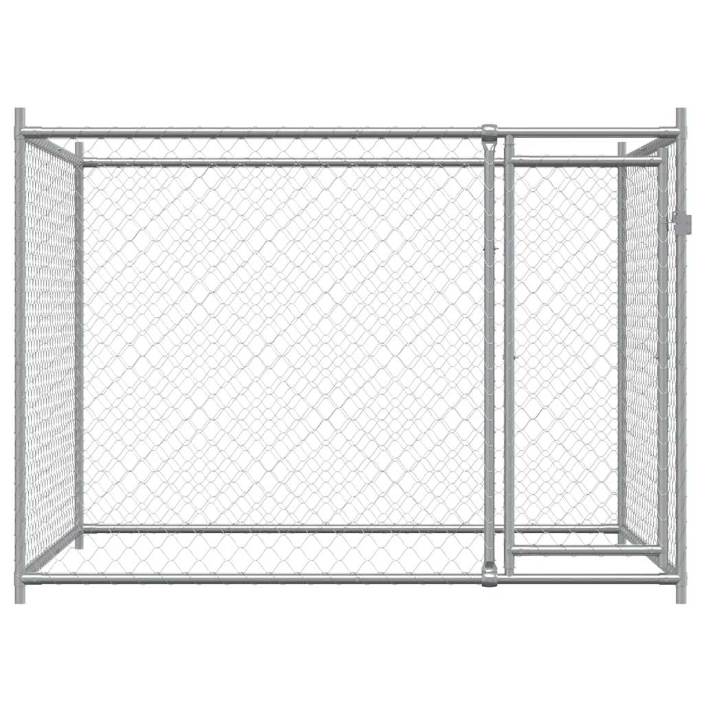8721012315662_g_en_hd_2 vidaXL Dog Cage with Door Grey 2x2x1.5 m Galvanised Steel - Image 4