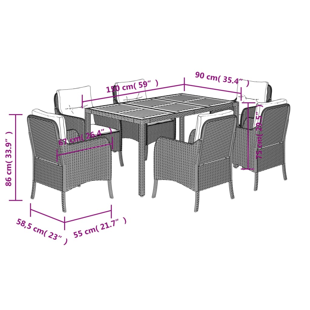 8721012316027_g_en_hd_5 vidaXL 7 Piece Garden Dining Set with Cushions Black Poly Rattan - Image 7