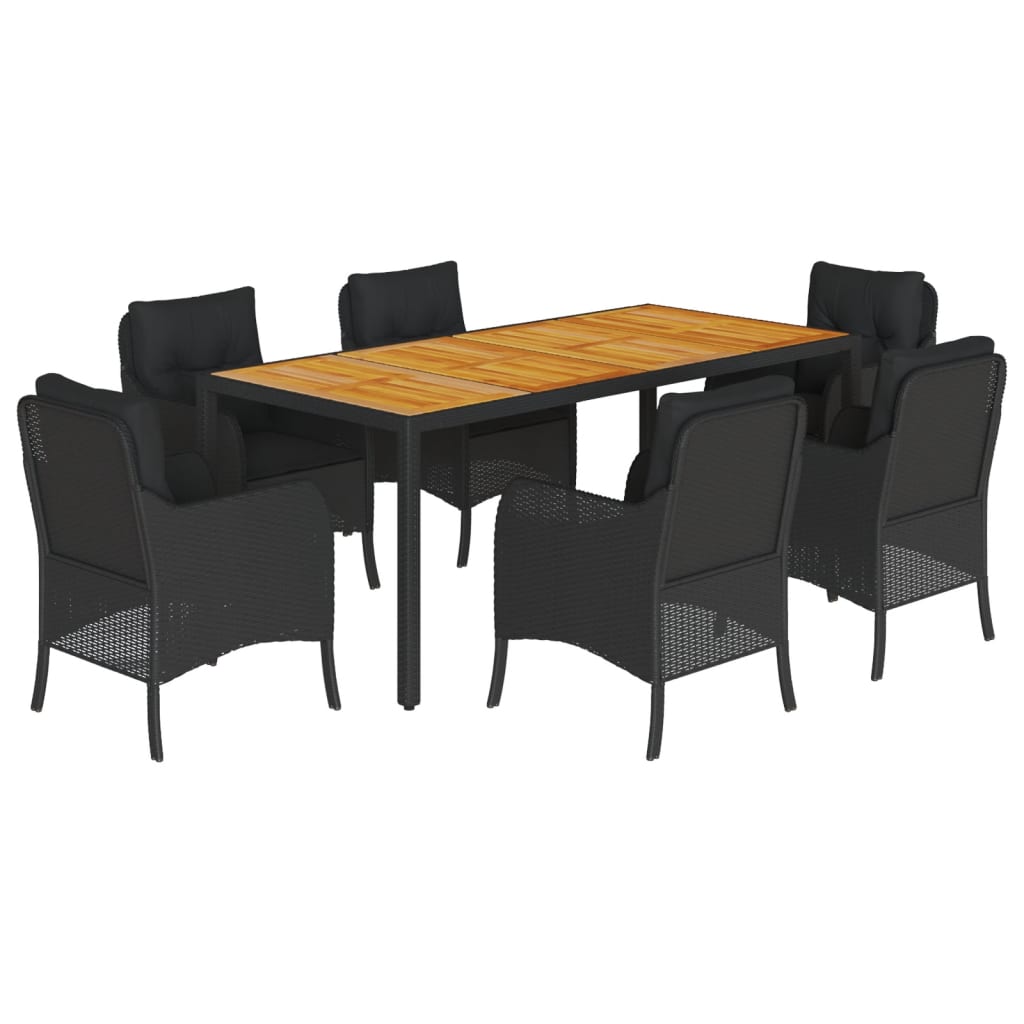 8721012316034_a_en_hd_1 vidaXL 7 Piece Garden Dining Set with Cushions Black Poly Rattan - Image 2