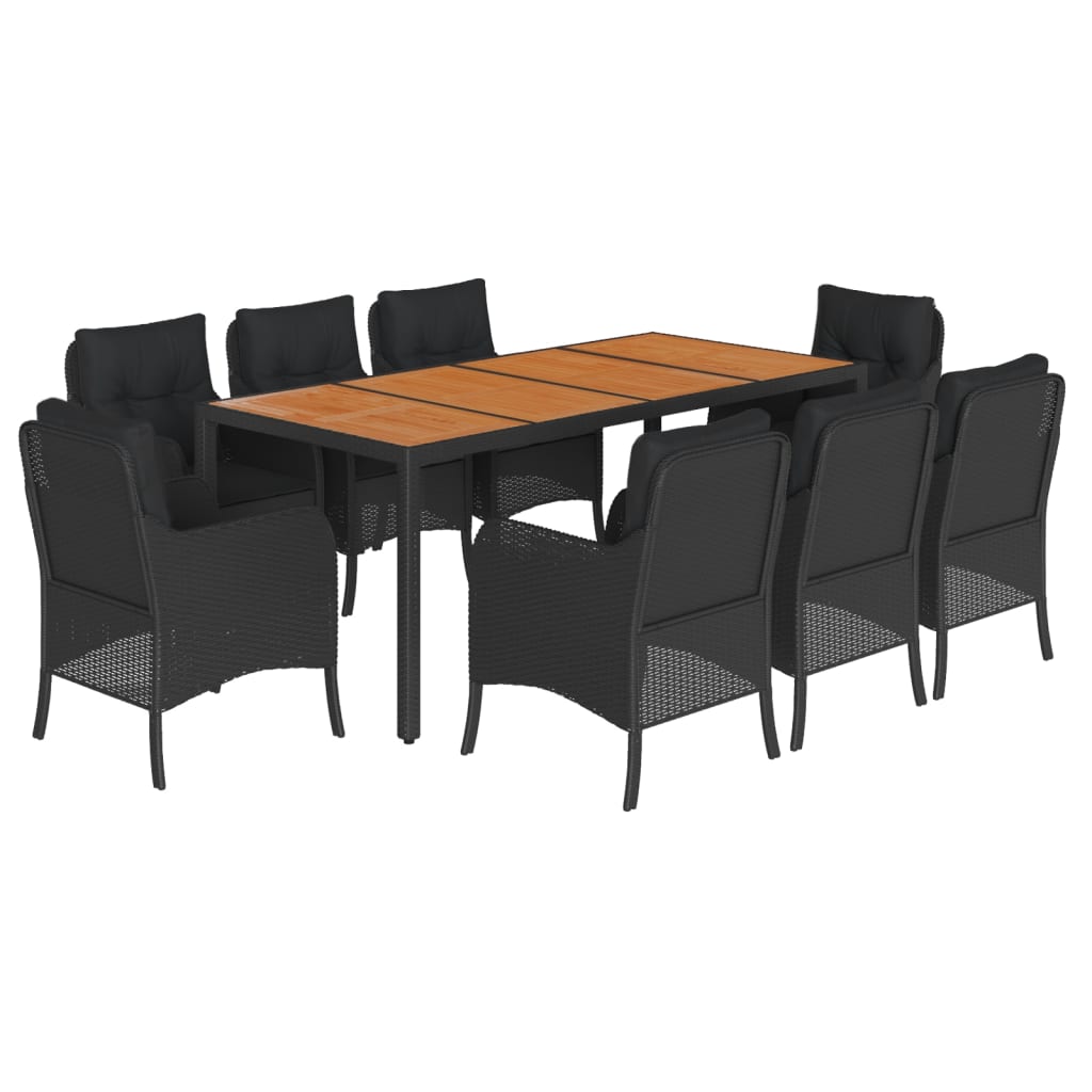 8721012316041_a_en_hd_1 vidaXL 9 Piece Garden Dining Set with Cushions Black Poly Rattan - Image 2