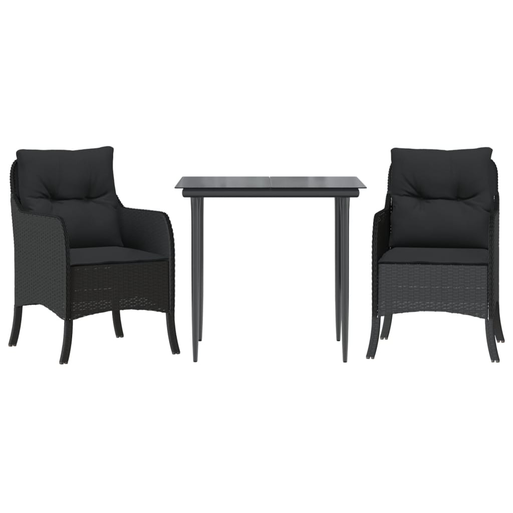 8721012316539_a_en_hd_1 vidaXL 3 Piece Garden Dining Set with Cushions Black Poly Rattan - Image 2