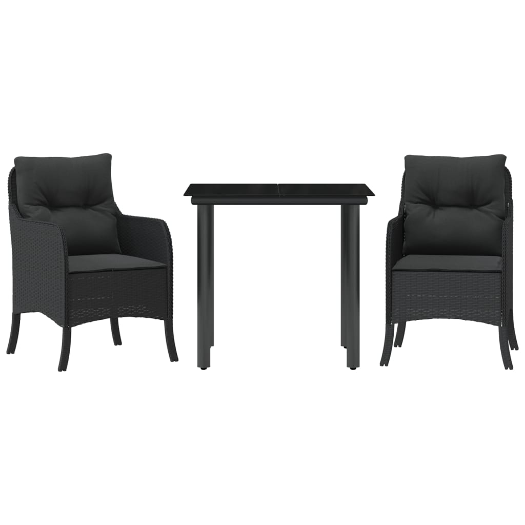 8721012316607_a_en_hd_1 vidaXL 3 Piece Garden Dining Set with Cushions Black Poly Rattan - Image 2
