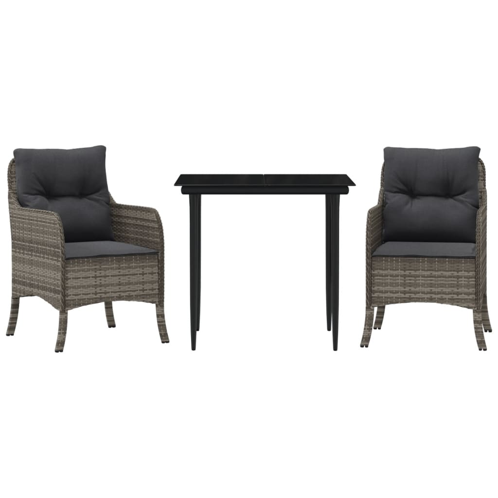 8721012316812_a_en_hd_1 vidaXL 3 Piece Garden Dining Set with Cushions Grey Poly Rattan - Image 2