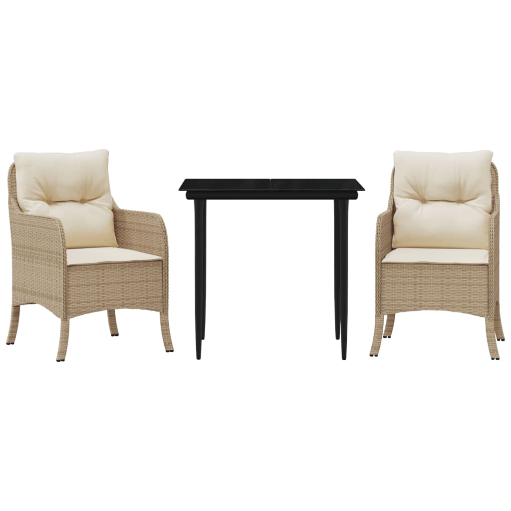 8721012316959_a_en_hd_1 vidaXL 3 Piece Garden Dining Set with Cushions Beige Poly Rattan - Image 2