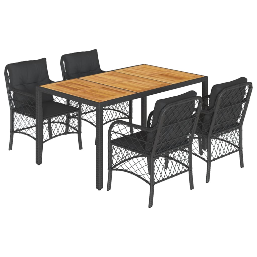 8721012317772_a_en_hd_1 vidaXL 5 Piece Garden Dining Set with Cushions Black Poly Rattan - Image 2