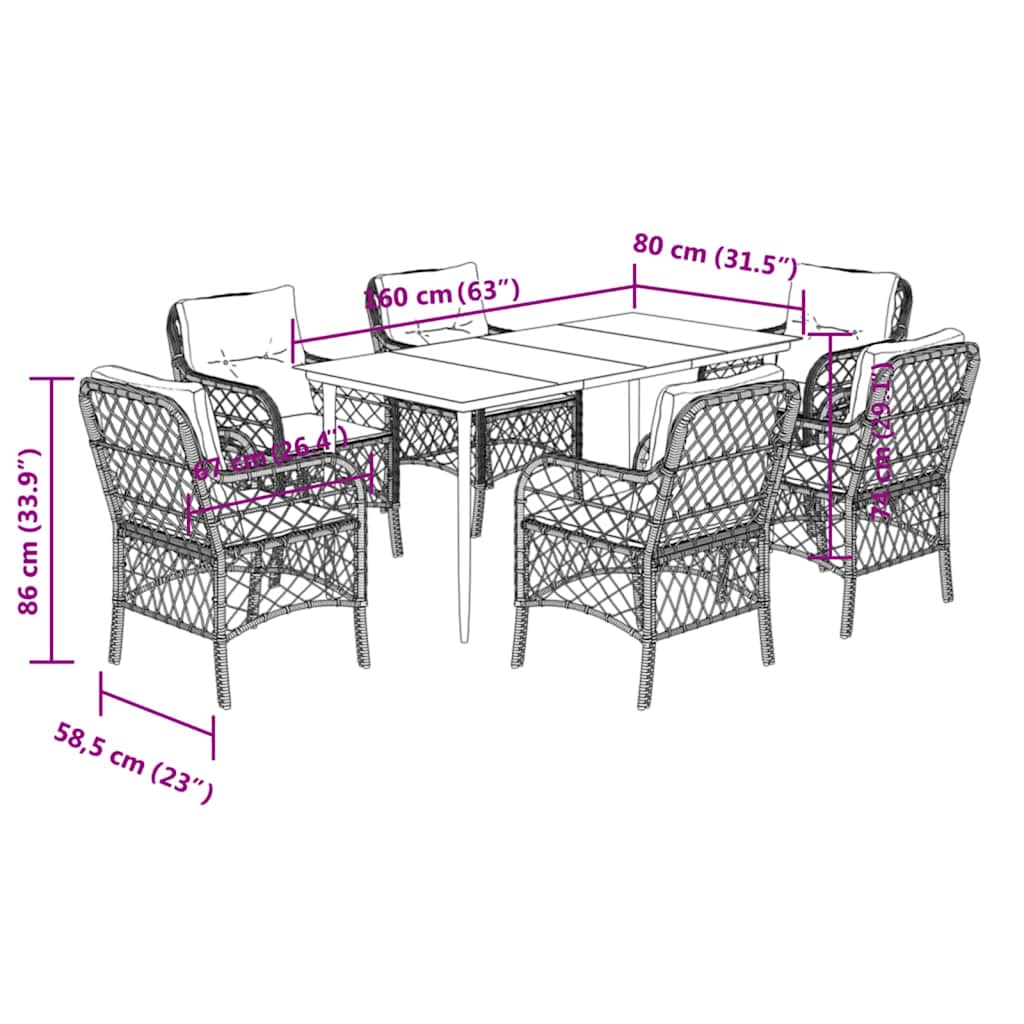 8721012318335_g_en_hd_5 vidaXL 7 Piece Garden Dining Set with Cushions Black Poly Rattan - Image 7
