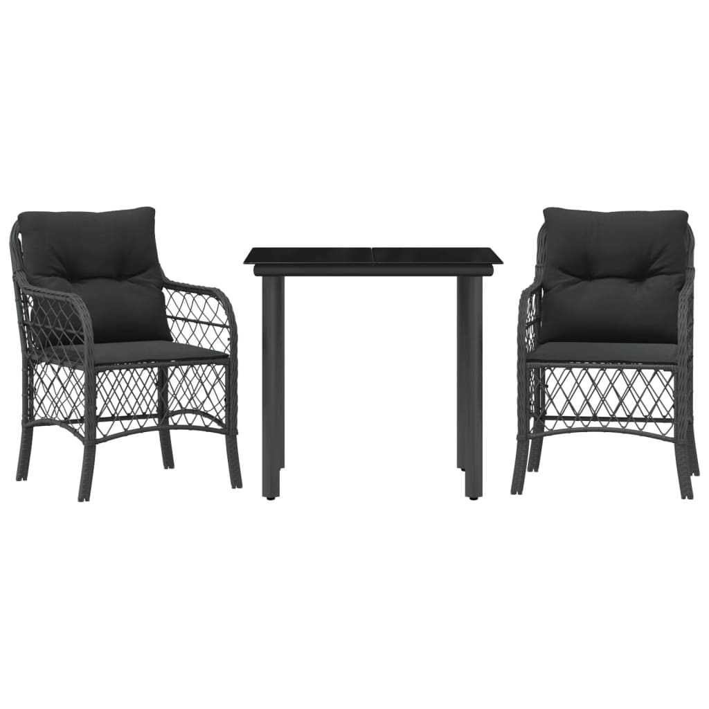 8721012318366_a_en_hd_1 vidaXL 3 Piece Bistro Set with Cushions Black Poly Rattan - Image 2