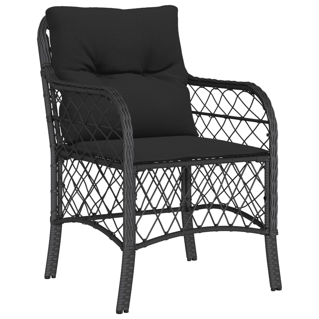 8721012318366_g_en_hd_1 vidaXL 3 Piece Bistro Set with Cushions Black Poly Rattan - Image 3