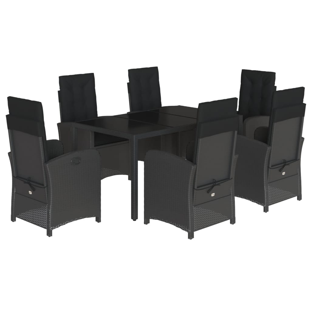 8721012319400_a_en_hd_1 vidaXL 7 Piece Garden Dining Set with Cushions Black Poly Rattan - Image 2