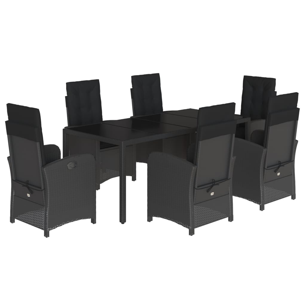 8721012319424_a_en_hd_1 vidaXL 7 Piece Garden Dining Set with Cushions Black Poly Rattan - Image 2