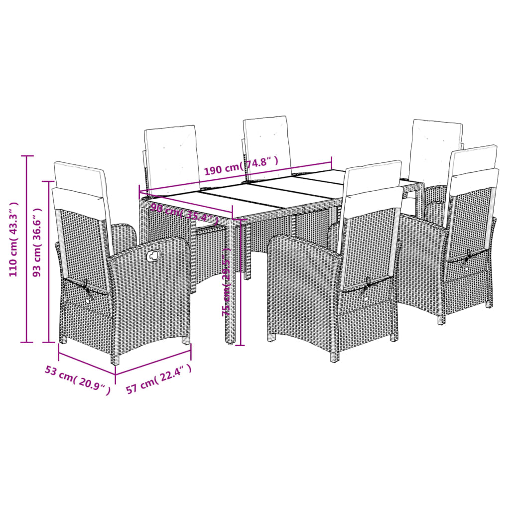 8721012319424_g_en_hd_7 vidaXL 7 Piece Garden Dining Set with Cushions Black Poly Rattan - Image 9
