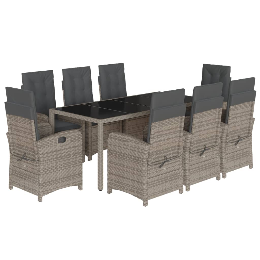8721012319523_a_en_hd_1 vidaXL 9 Piece Garden Dining Set with Cushions Grey Poly Rattan - Image 2