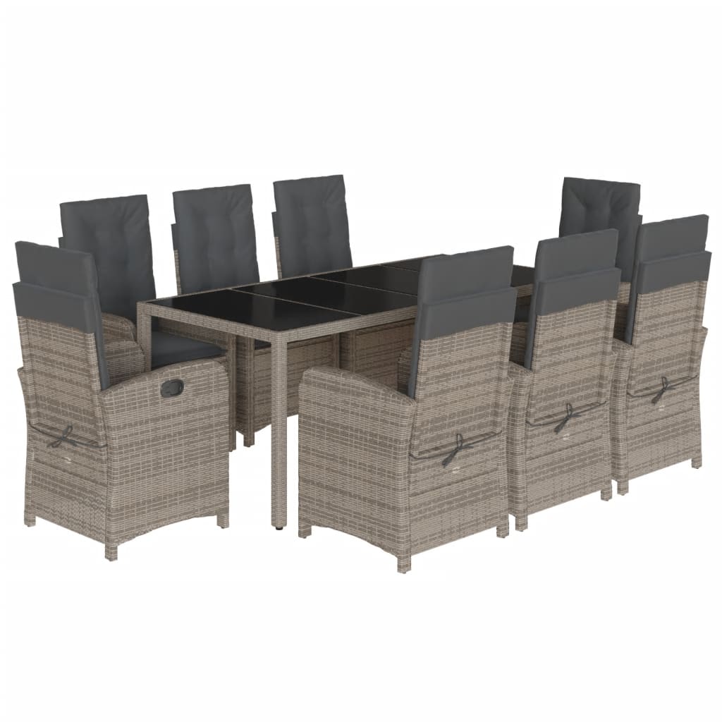8721012319530_a_en_hd_1 vidaXL 9 Piece Garden Dining Set with Cushions Grey Poly Rattan - Image 2