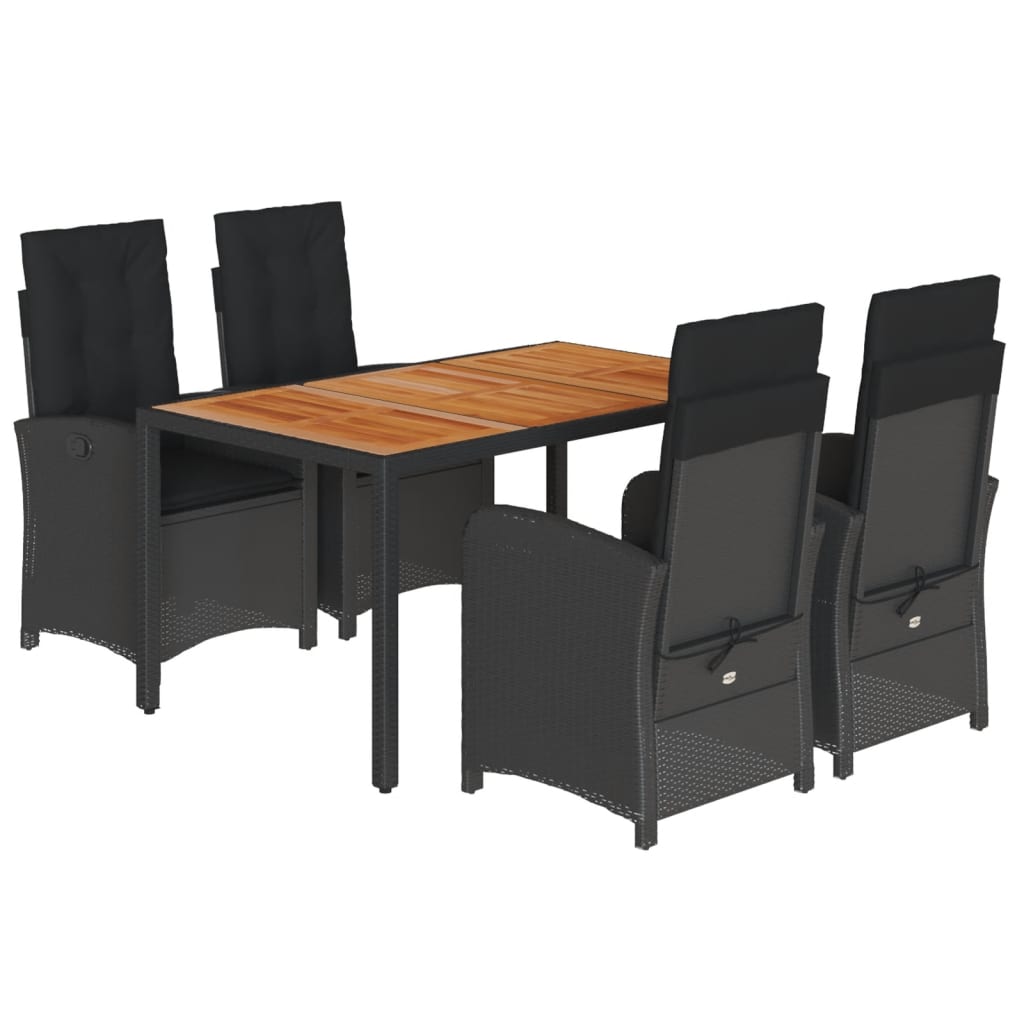 8721012319660_a_en_hd_1 vidaXL 5 Piece Garden Dining Set with Cushions Black Poly Rattan - Image 2