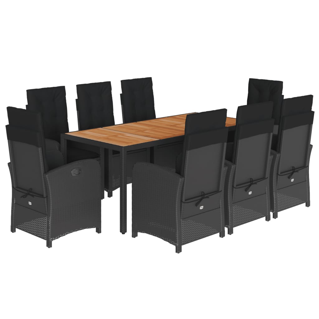 8721012319714_a_en_hd_1 vidaXL 9 Piece Garden Dining Set with Cushions Black Poly Rattan - Image 2